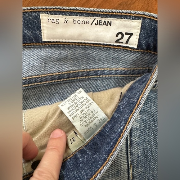 Rag & Bone “Tomboy” Distressed Patchwork Jeans | size 27 - Picture 6 of 9